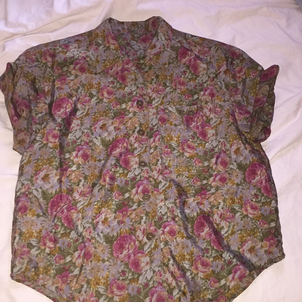 Vintage Floral Button Down
